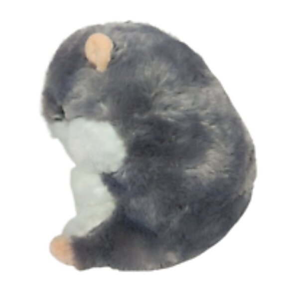 Nanco Gray White Hamster Gerbil Plush Stuffed Animal 10 Inch - Picture 4 of 5